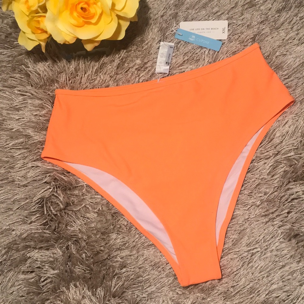 Cupshe Pretty Bright Coral/Orange Swim Bottoms